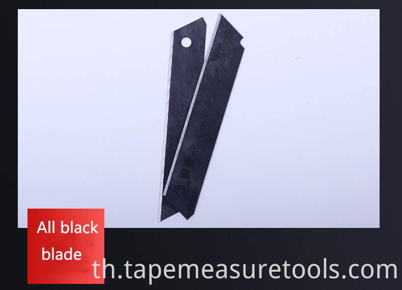 ใบมีดอาร์ต 18 มม. หนา 0.5/0.6 มม. วอลเปเปอร์ขาวดำ ใบมีดตัดกระดาษ คม ใบมีดสีดำจำนวนมาก